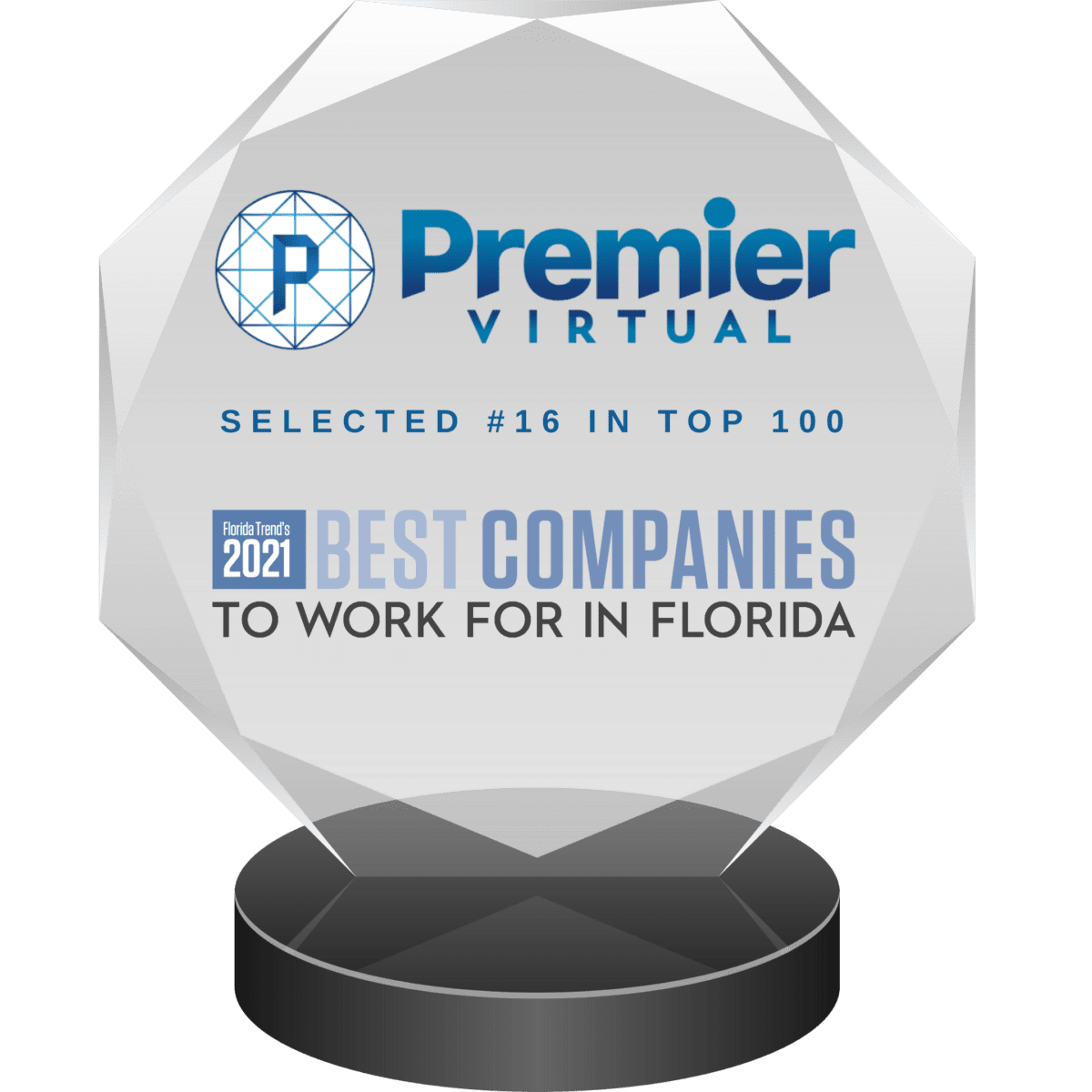 Premier Virtual - Best Companies to Work for in Florida 2021 by Florida Trend