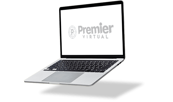 Premier Virtual Logo on Laptop