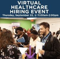 Virtual healthcare hiring event